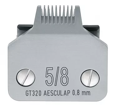 Schneidsatz Aesculap SnapOn GT320, 0,8mm Schnittlänge, #5/8. Ideal für Pfoten + Gesicht