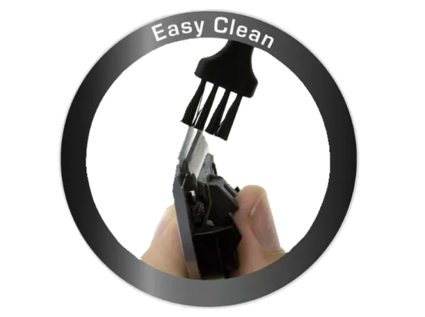 Moser Trendcut leicht zu reinigen mit einer Reinigungsbürste
